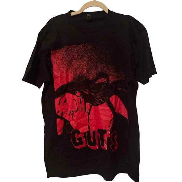 OLIVIA RODRIGO Guts Tee in Black and Red Size Large New without Tag - Picture 1 of 4